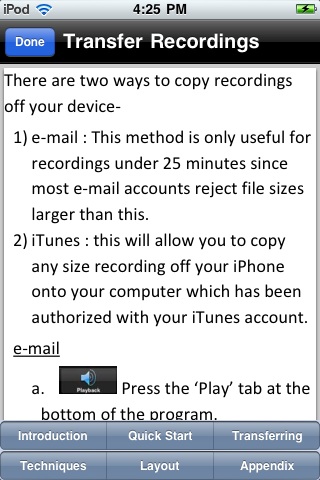 Record It! Help Screen
